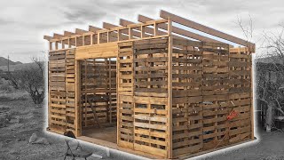 DIY Pallet Project Shed Build part 1 [upl. by Regdirb]