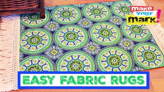 The Easiest Fabric Rugs DIY [upl. by Adnilem193]