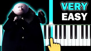 THE ADDAMS FAMILY  Theme song VERY EASY Piano tutorial [upl. by Lyrej]