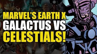 Galactus vs The Celestials Earth X Finale [upl. by Eninotna]