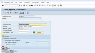 How to create Transaction code in SAP ABAP [upl. by Nyltyak735]