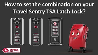 How to set the combination on your Travel Sentry TSA LOCK Latch Lock [upl. by Nikolai]