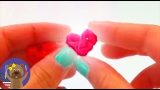 Lovely heart loom band charms key chain Tutorial  DIY Tutorial heart loom band elastic [upl. by Ynaffat379]