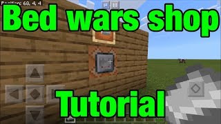 How to make bed wars shop  command block shop in minecraft pe  mcpe [upl. by Llertal595]