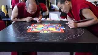 Tibetan Monks Create Sand Mandala at Clark College in Vancouver WA [upl. by Lrat]