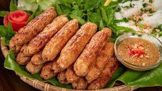 Bí quyết làm NEM NƯỚNG giòn dai với cách pha nước chấm nem đặc biệt  Grilled Pork Sausages [upl. by Nelak541]