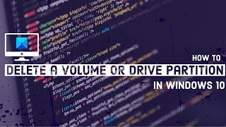 How to delete a Volume or Drive Partition in Windows 10 [upl. by Roscoe]