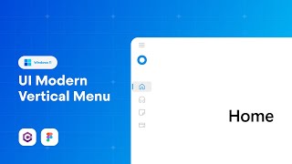 C WPF  UI Design  Menu Vertical Demo [upl. by Drucilla]