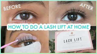 HOW TO DO A LASH LIFT AT HOME and what I regret about it 1 week later [upl. by Akemyt]