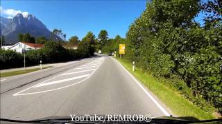 Driving Into Garmisch Partenkirchen To Eibsee Bavarian Zugspitze Railway [upl. by Madonia423]