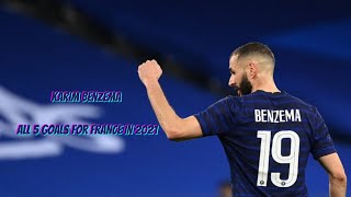 Karim Benzema  ALL 5 GOALS FOR FRANCE IN 2021 [upl. by Auqenahs]