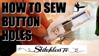 How To Sew Button Holes using a Janome Sewing Machine  Sewing Tutorial [upl. by Thagard]