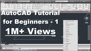 AutoCAD Tutorial for Beginners  Lesson  1 [upl. by Fulmis]