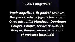 PANIS ANGELICUS Latin Lyrics Words text FRANCK Classical Communion sing along not Pavarotti Domingo [upl. by Akcira989]