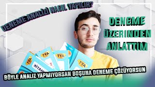 DENEME ANALİZİ NASIL YAPILMALI  Uygulamalı Gösterim  Yks [upl. by Kelbee]