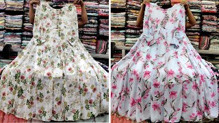 Latest design floral Anarkoli hijab gownlong dress collection 2023  ফ্লোরাল আনারকলি গাউন [upl. by Feld]