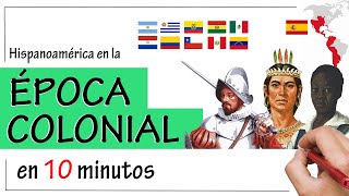 La ÉPOCA COLONIAL en Hispanoamérica  Resumen  Organización Política Económica y Social [upl. by Bush]