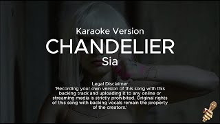 Sia  Chandelier Karaoke Version [upl. by Yemerej]