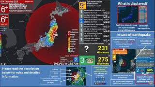 M74 Earthquake in Japan Off Fukushima Prefecture [upl. by Radke]