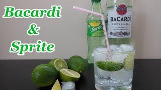 Bacardi amp Sprite Cocktail  refreshing summer drink [upl. by Yknarf]