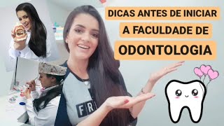 DICAS PARA QUEM QUER INICIAR A FACULDADE DE ODONTOLOGIA  Alexia Nogueira [upl. by Hillel]