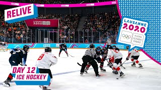 RELIVE  Ice Hockey  USA vs CANADA  Mens Semifinal  Day 12  Lausanne 2020 [upl. by Nilok]