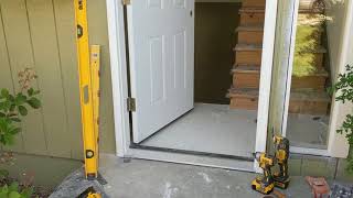 Jeld Wen Front Door Installation  Really crappy products and craftsmanship PART 1 [upl. by Aihtekal]