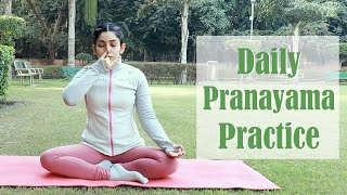 15 Mins Pranayama Practice  5 Deep Breathing Exercises you should do Daily [upl. by Merlin174]