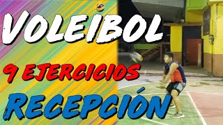 9 EJERCICIOS DE RECEPCIÓN EN VOLEIBOL2 [upl. by Ynneb427]