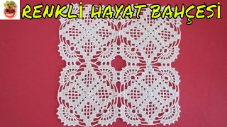 Dantel Kare Motif  Masa Örtüsü Modeli  Anlatımlı Yapılışı  Örgü Dantel Oya El İşi [upl. by Idnarb]