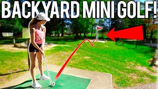 Insane Homemade Golf Course  18 Hole Backyard “Mini” Golf [upl. by Willman]