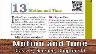 Class 7 Science Chapter 13  NCERT  Motion and Time [upl. by Annala]