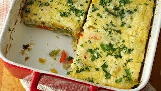 Easy Cheesy Quiche Slice  One Pot Chef [upl. by Ahsiekim]