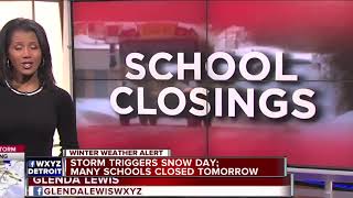 Storm triggers snow day Many schools closed tomorrow [upl. by Anas]