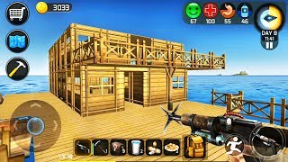 Ocean Survival Abandoned Island  I Built A TwoStorey House  Android Gameplay [upl. by Tisha526]