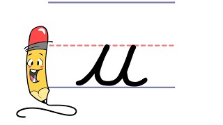 Pencil Petes Cursive Writing  Lowercase u [upl. by Nitsew]