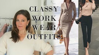 Classy Work Wear Outfits  Fashion Over 40  Classy Women Style [upl. by Urbain103]