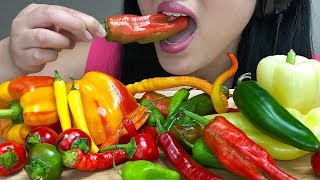 ASMR PEPPER PLATTER  Crunchy Eating Sounds  Spicy  Mild Peppers  ASMR Phan [upl. by Dione]