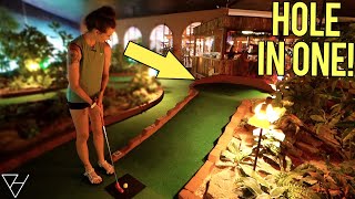 Awesome Indoor Mini Golf Course Hole In One Risk Putts [upl. by Nala]