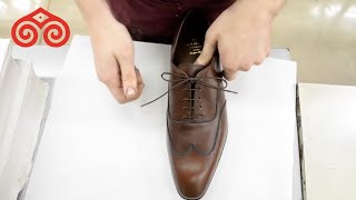 How to lace dress shoes · CARMINA SHOEMAKER [upl. by Randolf]