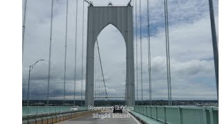 Newport Bridge Rhode Island Claiborne Pell  USA [upl. by Vonnie]