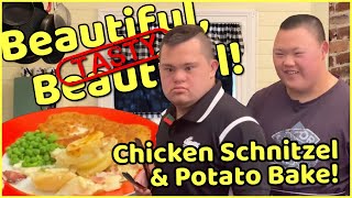 Chicken Schnitzel amp Potato Bake  BEAUTIFUL TASTY BEAUTIFUL  EP2  Sean and Marley [upl. by Nroht265]