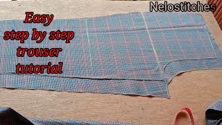 How to cut men trouserpant in less than 15min step by step [upl. by Africah]