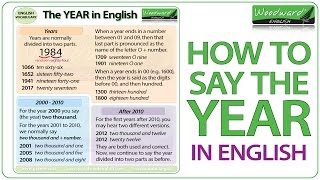 How to say the YEAR in English [upl. by Wane]