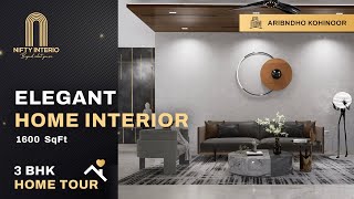 Elegant 2 BHK Interior Design  Home Tour  Aurobindo Kohinoor  Nifty Interio [upl. by Aidua]