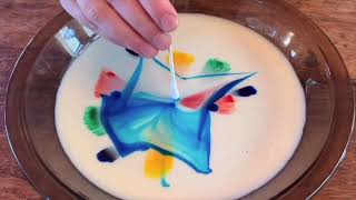 Easy Science Experiments for Kids Rainbow Milk [upl. by Manning]