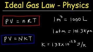 Ideal Gas Law Physics Problems With Boltzmanns Constant [upl. by Fauman]