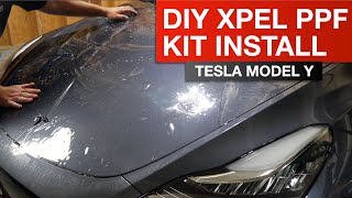 Tesla Model Y DIY Xpel PPF  Full Frontal Hood Bumper Fenders [upl. by Vanessa492]