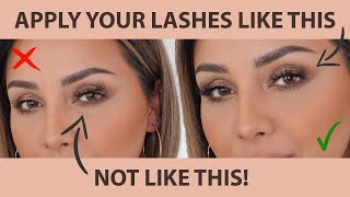 EASY WAY TO APPLY FALSE EYELASHES 2021  NINA UBHI [upl. by Hanaj]