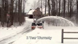 WoodMaxx SB60 229500 PTO Snow Blower 2014 Action Video [upl. by Allerie]